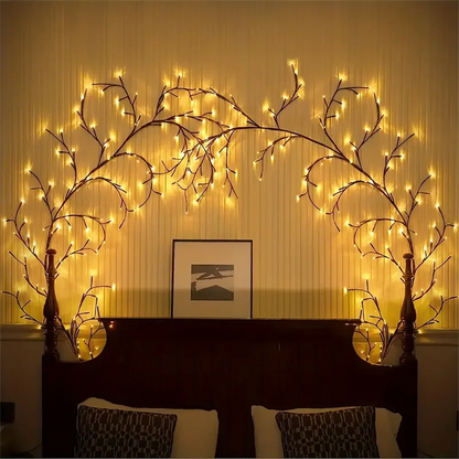 🎄 LED Willow Vine Branch Lights – Holiday Wall Decor