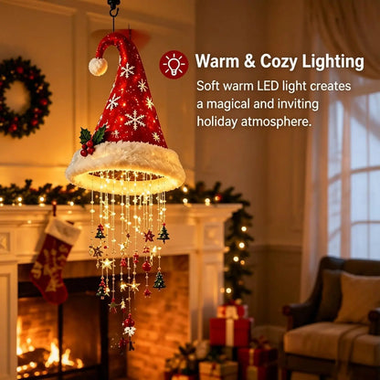 🎄 LED Santa Hat Hanging Light – Christmas Decoration