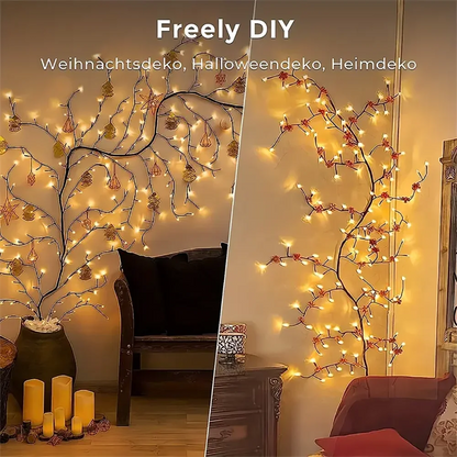 🎄 LED Willow Vine Branch Lights – Holiday Wall Decor